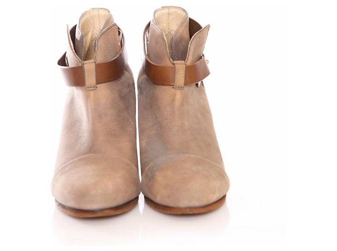 RAG & BONE, marrom/Botins de camurça encerada Harrow cinza em tamanho 38. - vista 3