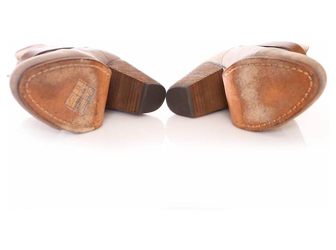 RAG & BONE, marrom/Botins de camurça encerada Harrow cinza em tamanho 38. - vista 6