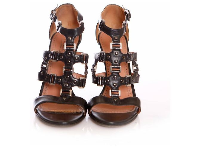 Alaïa Alaia, Sandali in pelle nera. Nero - vista 3