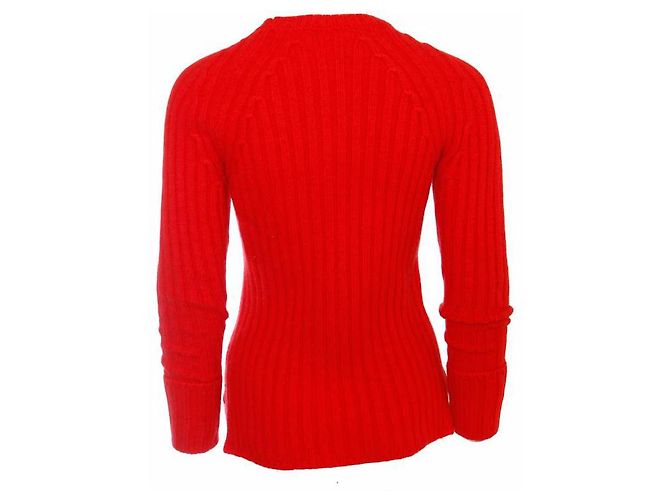 Laurence Dolige, roter Wollpullover. - Ansicht 3