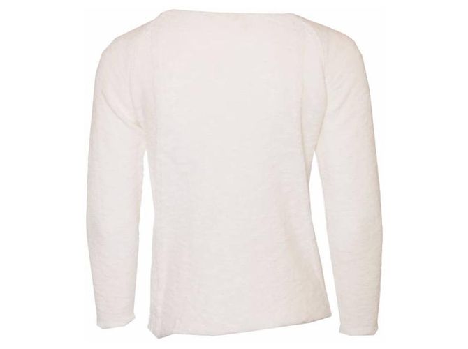 Maje, top branco com corrente de prata. - vista 3