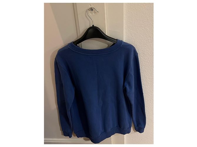 Sudadera Calvin Klein de algodón azul con logo - vista 2