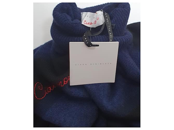 Giada Benincasa Blauer Kaschmir Woll Pullover XS - Ansicht 5