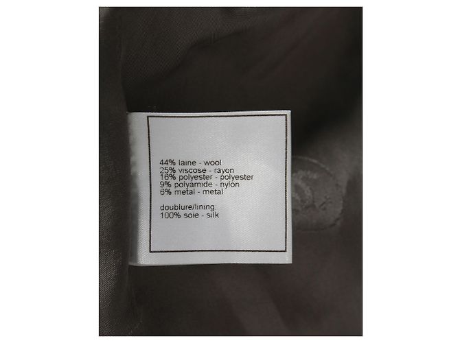 Chanel Metallic-Jacke aus silberner Wolle Metallisch - Ansicht 5
