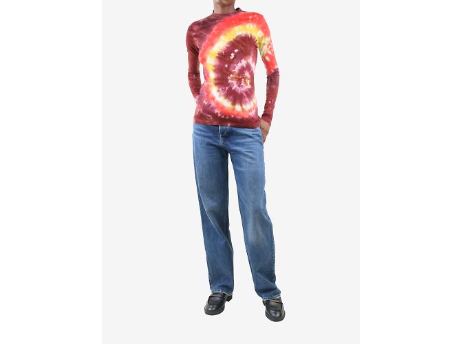 Gabriela Hearst Burgunderfarbener Batikpullover – Größe XS - Ansicht 2