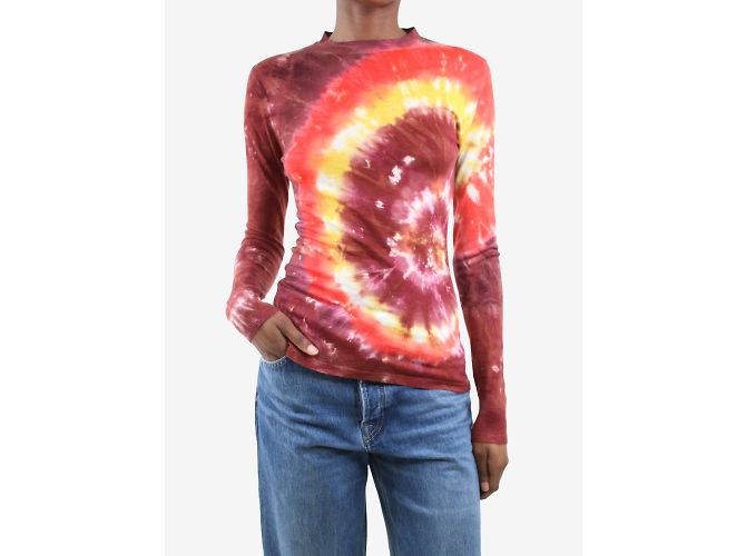 Gabriela Hearst Burgunderfarbener Batikpullover – Größe XS - Ansicht 4