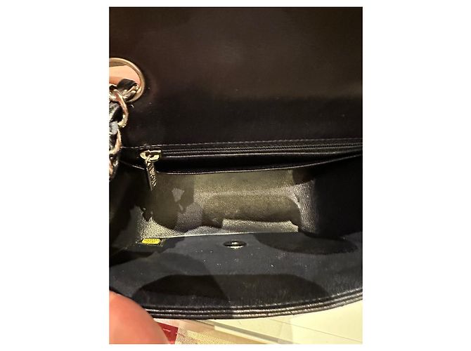 Timeless Borsa Chanel blu in pelle d'agnello - vista 5