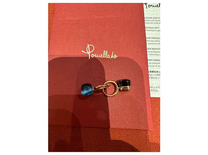 Orecchini Pomellato Nudo Topazio Blu Oro Rosa - vista 2