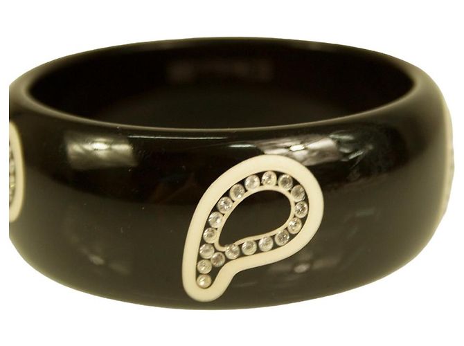 ETRO Pulseira feminina larga preta com strass Paisley Preto - vista 6