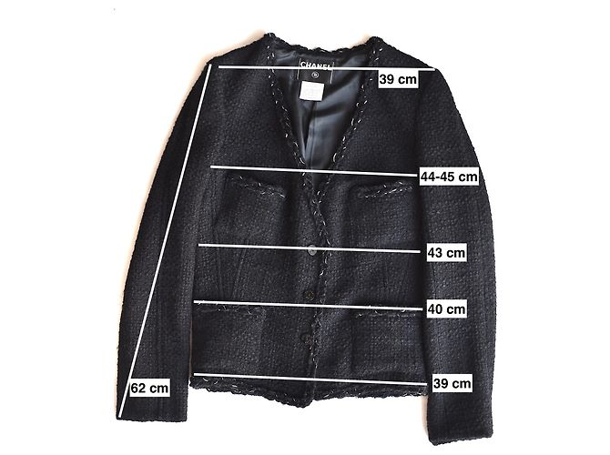 Chanel LA PETITE VESTE NOIRE Tweedjacke Schwarz - Ansicht 12