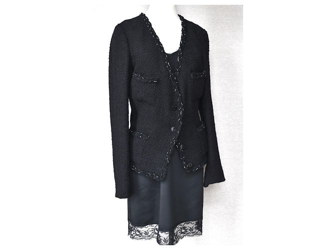 Chanel LA PETITE VESTE NOIRE Tweedjacke Schwarz - Ansicht 4