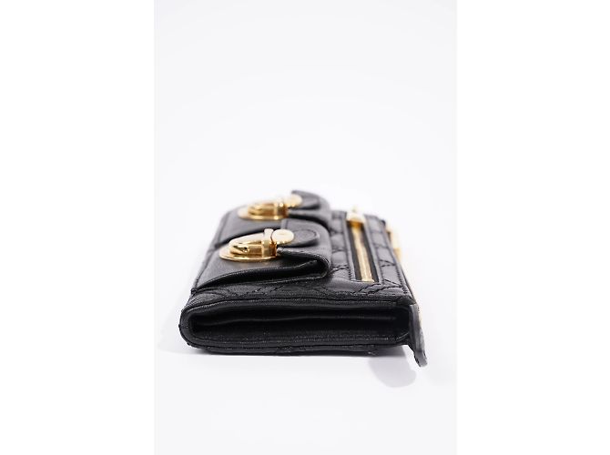 Marc Jacobs Reißverschluss-Clutch-Geldbörse aus schwarzem Leder - Ansicht 2