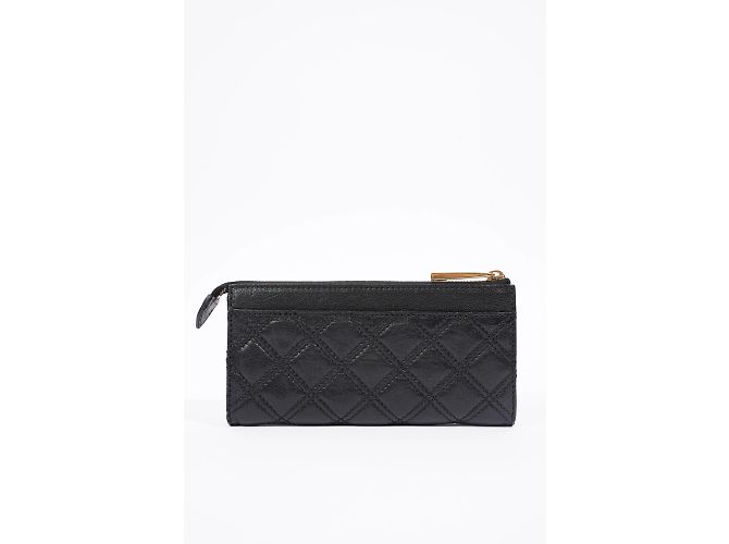 Marc Jacobs Reißverschluss-Clutch-Geldbörse aus schwarzem Leder - Ansicht 3