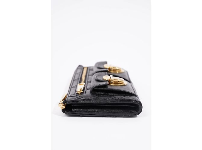Marc Jacobs Reißverschluss-Clutch-Geldbörse aus schwarzem Leder - Ansicht 4