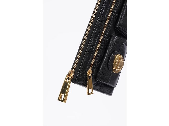 Marc Jacobs Reißverschluss-Clutch-Geldbörse aus schwarzem Leder - Ansicht 7