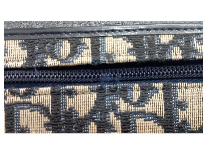 30 Montaigne Pochette Dior Oblique Monogram Beige Blu Navy - vista 4