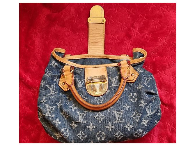 Louis Vuitton Luis vuitton blu denim plissettato - vista 10