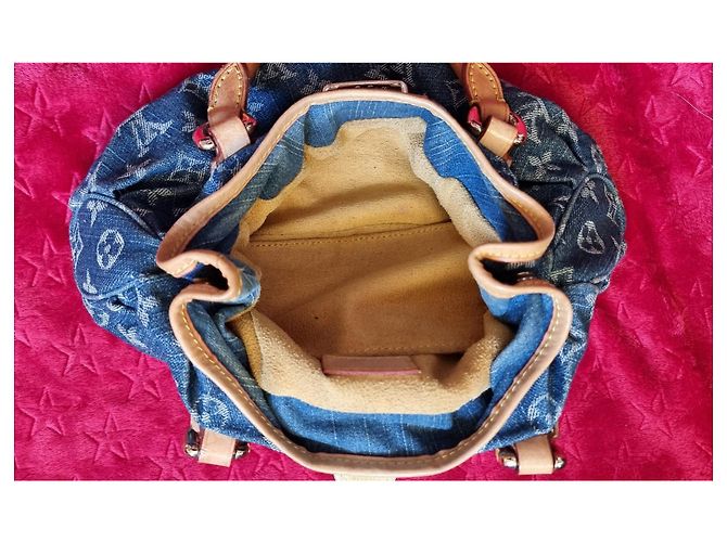 Louis Vuitton Luis vuitton blu denim plissettato - vista 12