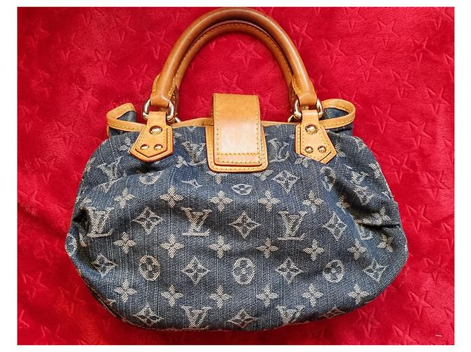 Louis Vuitton Luis vuitton blu denim plissettato - vista 2