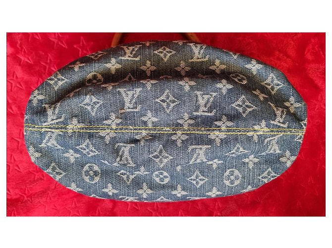 Louis Vuitton Luis vuitton blu denim plissettato - vista 3