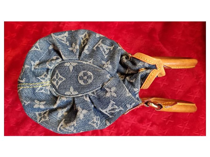 Louis Vuitton Luis vuitton blu denim plissettato - vista 5