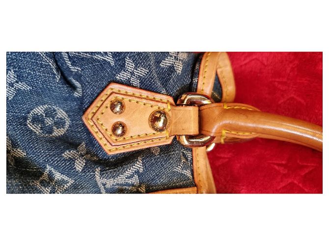 Louis Vuitton Luis vuitton blu denim plissettato - vista 8