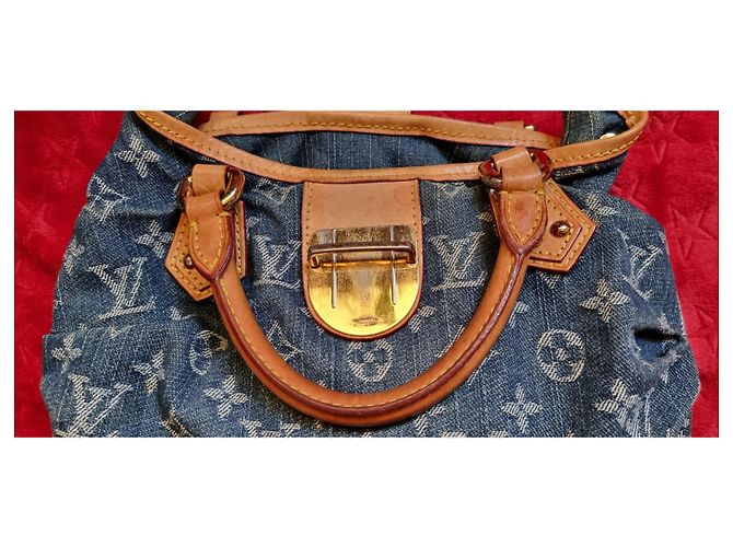 Louis Vuitton Luis vuitton blu denim plissettato - vista 9