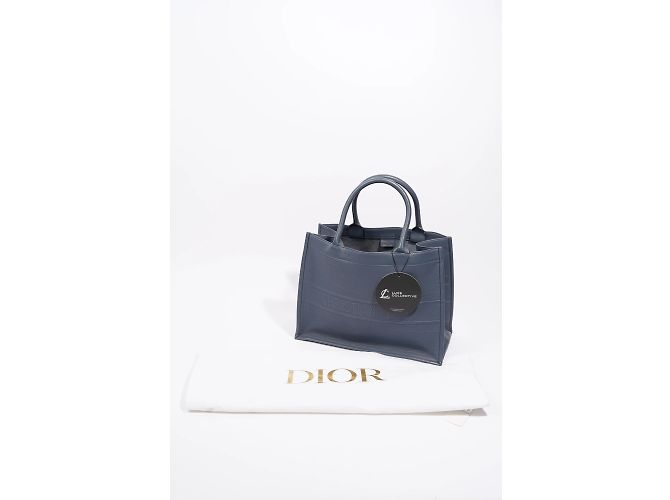 Borsa per libri in pelle da donna Christian Dior blu scuro media - vista 12