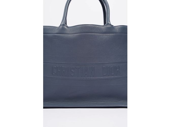 Borsa per libri in pelle da donna Christian Dior blu scuro media - vista 3