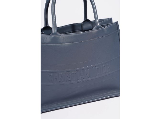 Borsa per libri in pelle da donna Christian Dior blu scuro media - vista 4