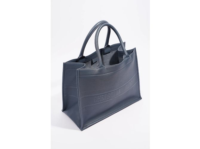 Borsa per libri in pelle da donna Christian Dior blu scuro media - vista 9