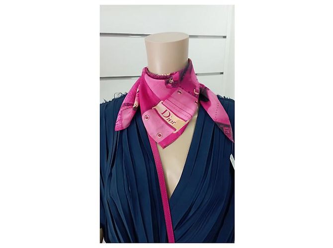 Dior Seidentuch Rosa Fuchsia Pink - Ansicht 3