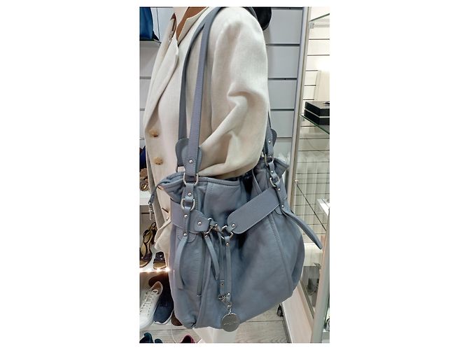 Autre Marque Borsa a secchiello Lamarthe in pelle grigia Grigio - vista 3
