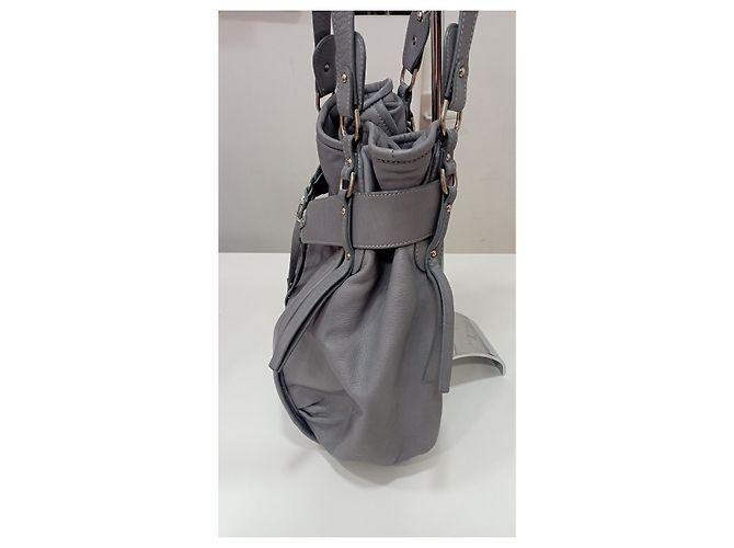 Autre Marque Borsa a secchiello Lamarthe in pelle grigia Grigio - vista 4