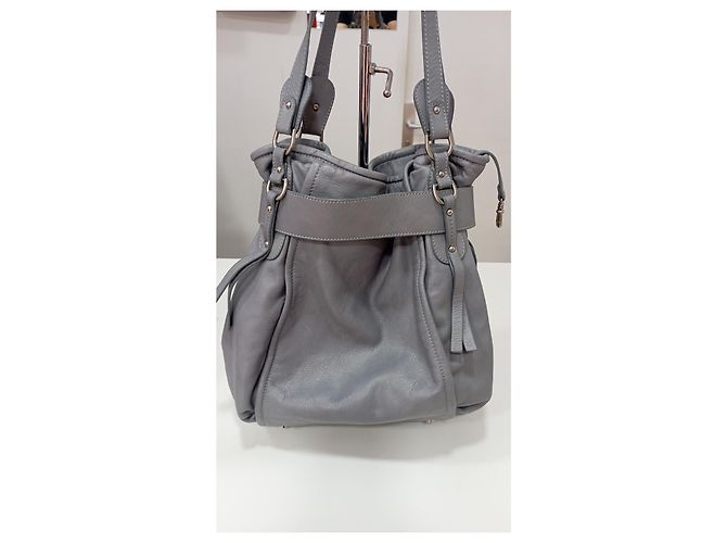 Autre Marque Borsa a secchiello Lamarthe in pelle grigia Grigio - vista 5