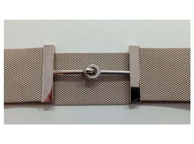 Cinturón Hermès de lona beige Gris - vista 2