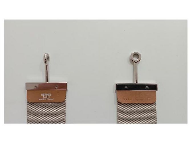 Cinturón Hermès de lona beige Gris - vista 6