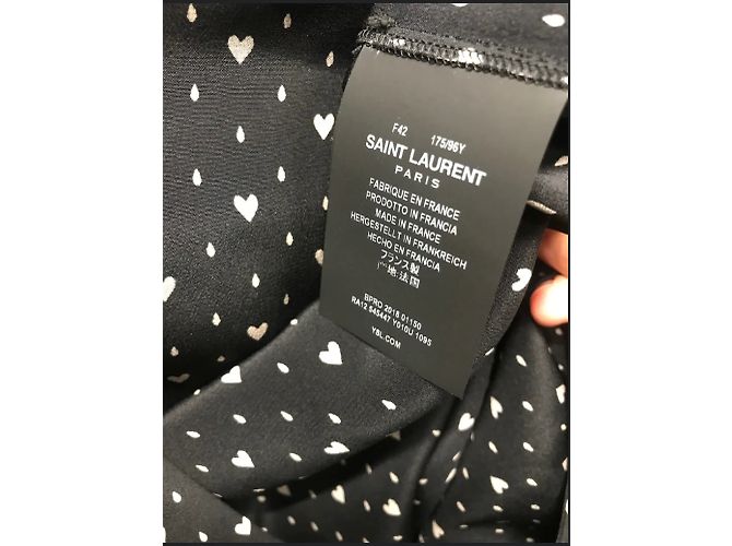 SAINT LAURENT Kleider T.FR 42 Seide Schwarz - Ansicht 6
