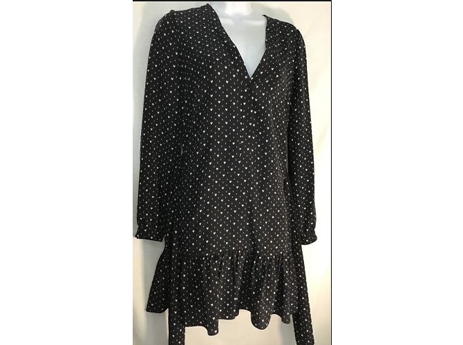 SAINT LAURENT Kleider T.FR 42 Seide Schwarz - Ansicht 8