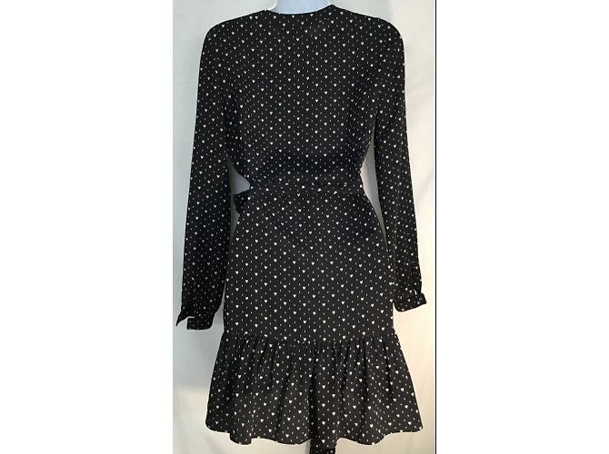 SAINT LAURENT Kleider T.FR 42 Seide Schwarz - Ansicht 9