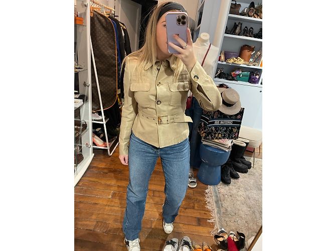 Chaquetas GUCCI T.IT 40 de algodón Beige - vista 8