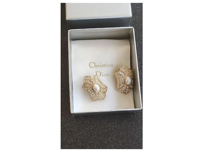 Orecchini a clip dorati Christian Dior D'oro - vista 7