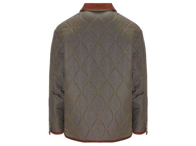 Gucci Gesteppte Feldjacke aus Baumwolle Grün - Ansicht 2