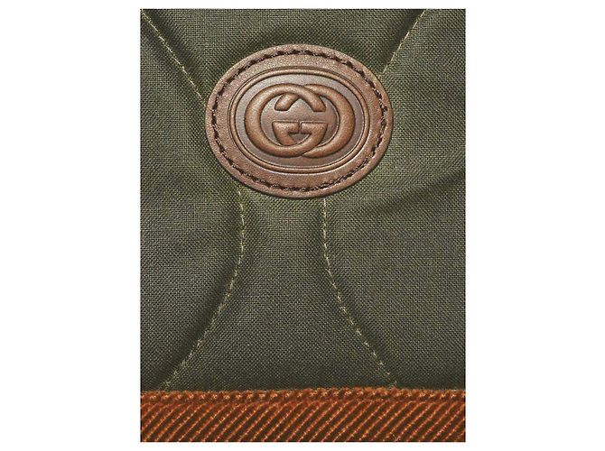 Gucci Gesteppte Feldjacke aus Baumwolle Grün - Ansicht 4