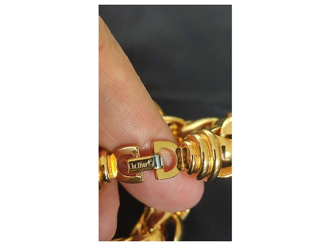 Set Christian Dior Collana e Bracciale a Catena Palma Oro D'oro - vista 4