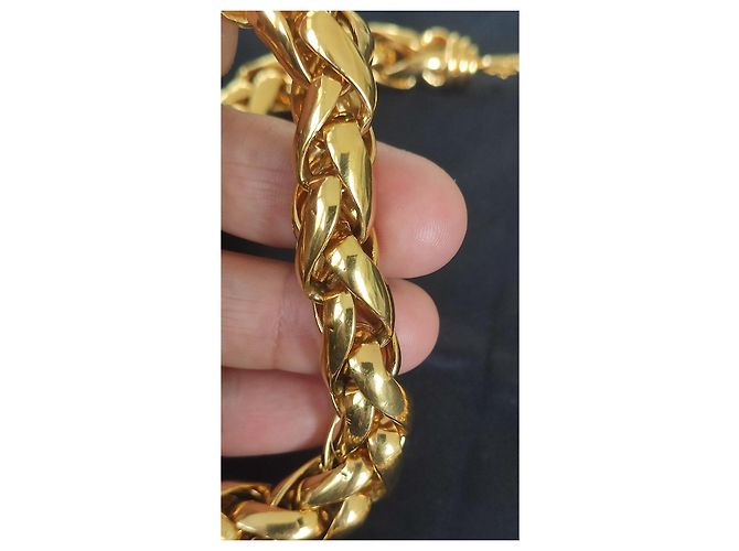 Set Christian Dior Collana e Bracciale a Catena Palma Oro D'oro - vista 5