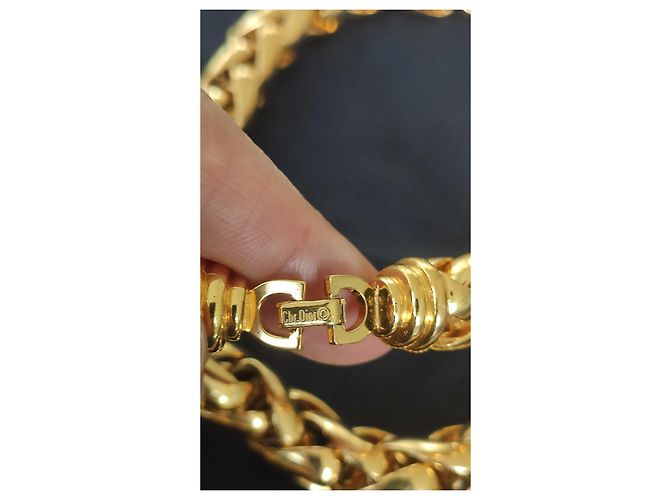 Set Christian Dior Collana e Bracciale a Catena Palma Oro D'oro - vista 6