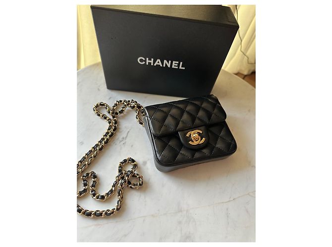 Chanel Mini Bandouliere borsa in pelle nera Nero - vista 2