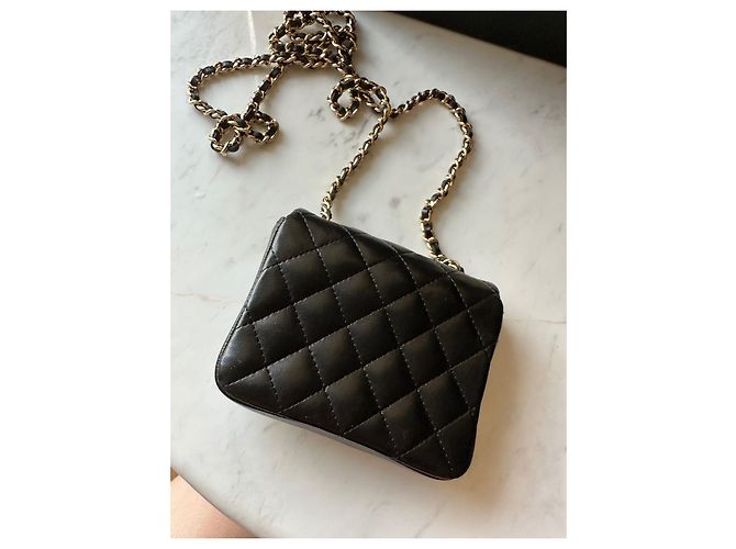 Chanel Mini Bandouliere borsa in pelle nera Nero - vista 4