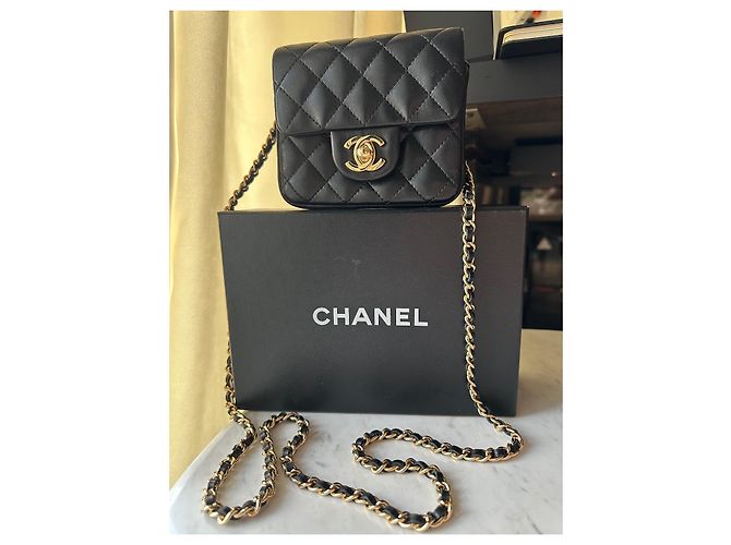 Chanel Mini Bandouliere borsa in pelle nera Nero - vista 5